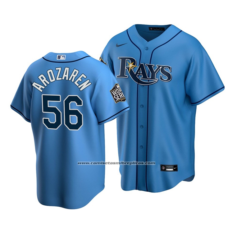 Camiseta Beisbol Hombre Tampa Bay Rays Randy Arozarena Replica Alterno 2020 Azul
